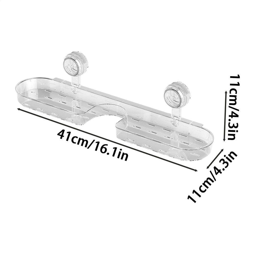 Suction Cup Washbasin Storage Rack for Bathroom Toilet Mirror Front, Faucet No-Drill Wall-Mounted Universal