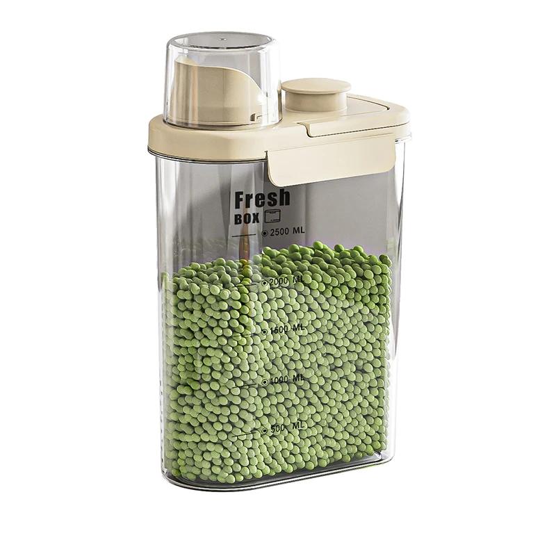 Kitchen storage jar, sealed bucket for moisture-proof storage, with a large capacity