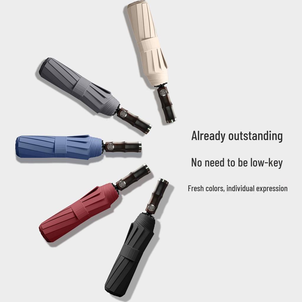 Extra Großer Automatischer Winddichter Doppelrippen-Sonnenschirm für Herren - Duale Nutzung und Zwei-Personen-Kapazität