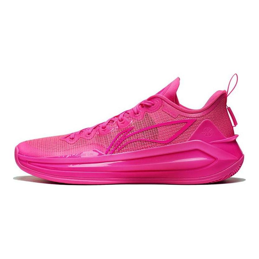 Li Ning Liren 3 V2 PINK Abrasion Resistant Breathable Low top Basketball Shoes Unisex Neon Pink ABAT073-9