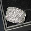Huitan CopperColor Women Ring Full Sparkling Cubic Zirconia Fashion Versatile Wedding Party Elegant Accessories Lady Jewelry
