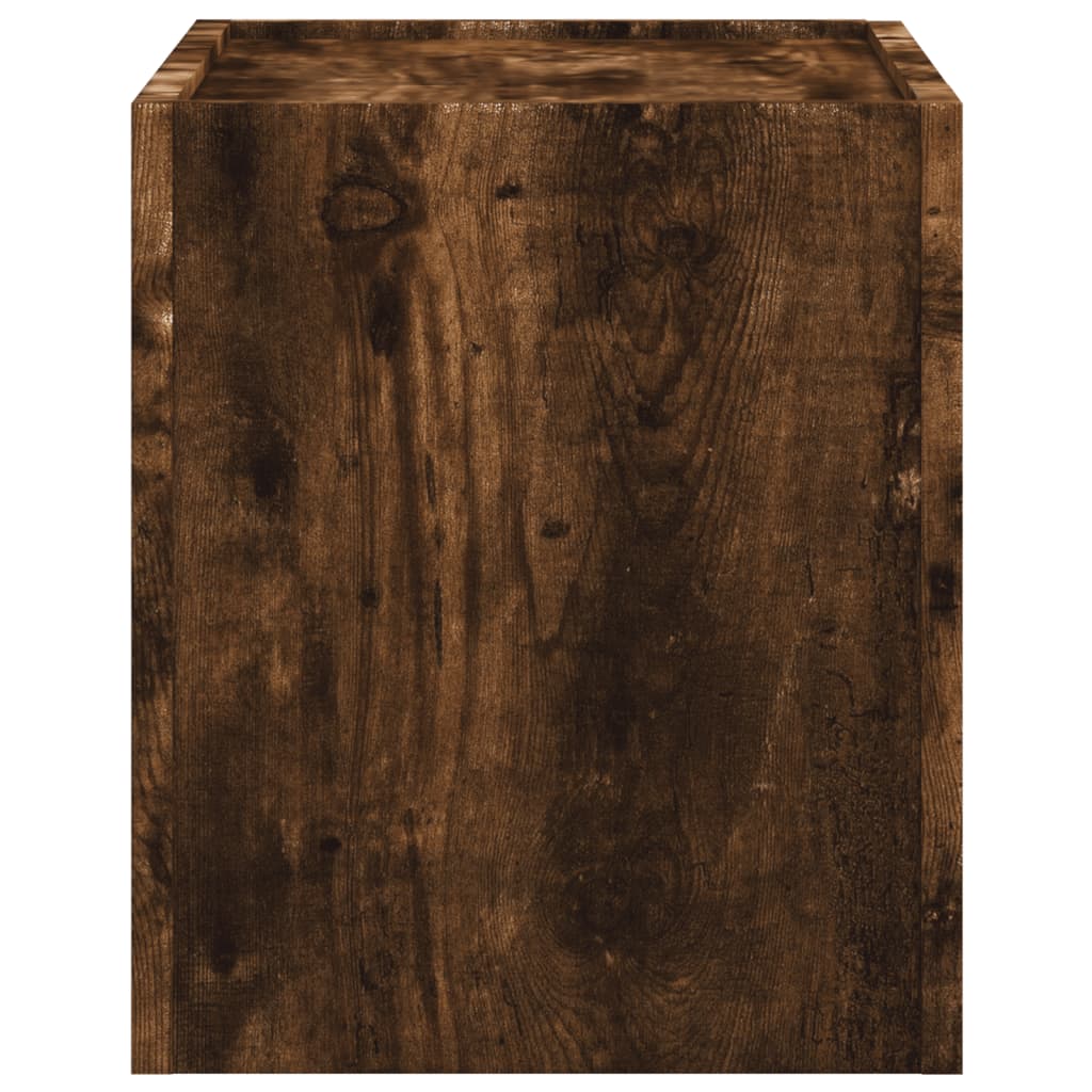 Wall Mounted Nightstand Smoked Oak 45x30x35 cm