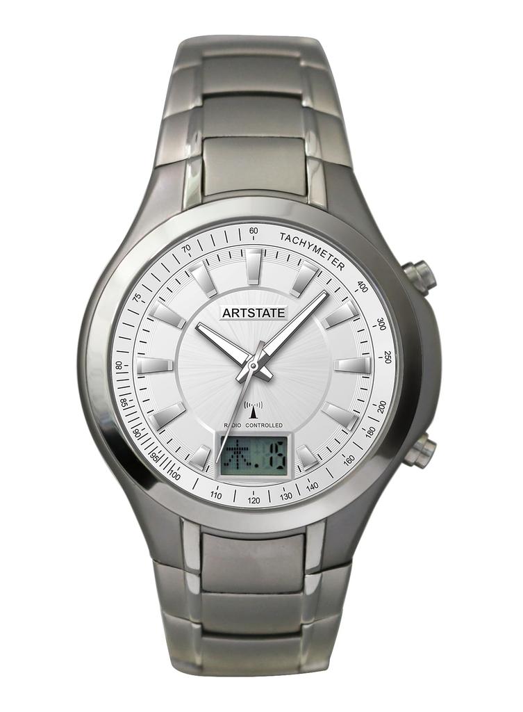 Date and Day 10 ATM Water Resistance [ARTSTATE AS0965A] Men's Radio-Controlled Wristwatch, Display,