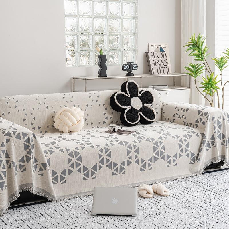 

1/2/3/4 местный чехол для дивана с геометрическим принтом, синельное полотенце для дивана, одеяло, чехол для дивана, мягкие универсальные одеяла для дивана с защитой от кошачьих царапин 180x130cm1pcs