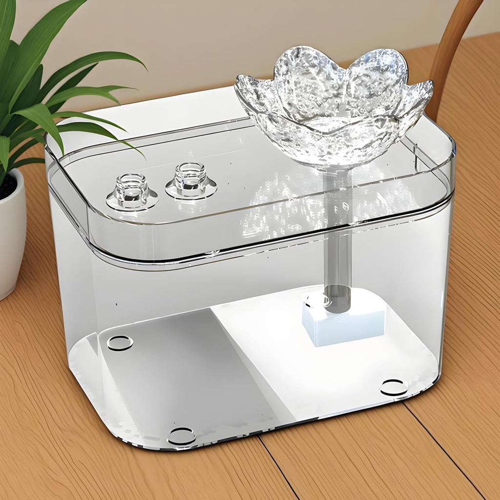 Cat Water Fountain USB Rechargeable Filter Waterer Silent Automatic Dog Water Dispenser For Indoor Home Kitten Dog