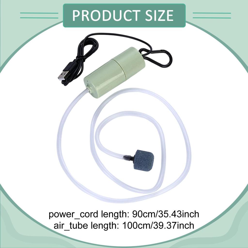 Mini USB Aquarium Air Pump Kit Portable Fish Tank Air Oxygen Pump Silent Small Aquarium Bubbler for Aquarium Accessories