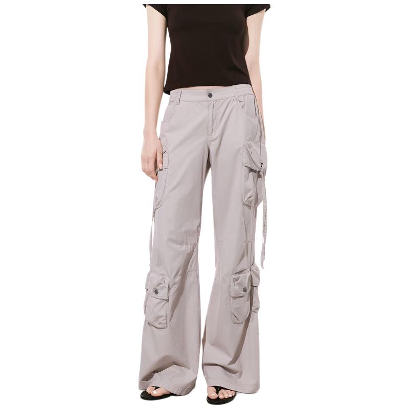 Jinyujie Women's Straight-Leg Cargo Casual Pants
