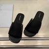 Fashion Luxury Fashion Mesh Breathable Ladies Flats Slippers Shoes New In Summer Beach Slides Women Flats Slippers Female Sandals Shoes