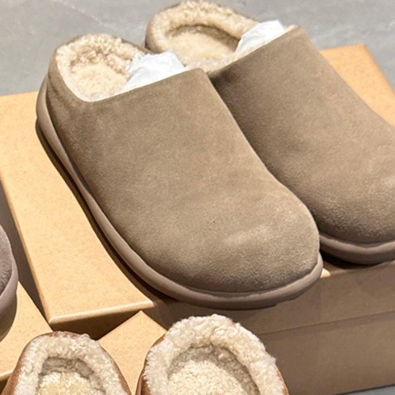 

Версия из мягкой кожи~ кожаная сумка голова пушистые тапочки женские осень и зима новые теплые верхняя одежда хлопок моп 38