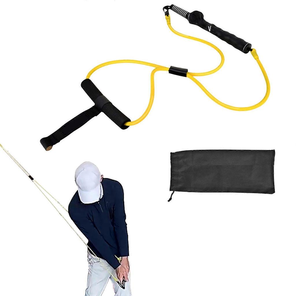 Golf Swing Training Rope Trainer Golf Swing Strengthener Elastic Pull Rope Trainer Resistance Band Golf Practice Trainer