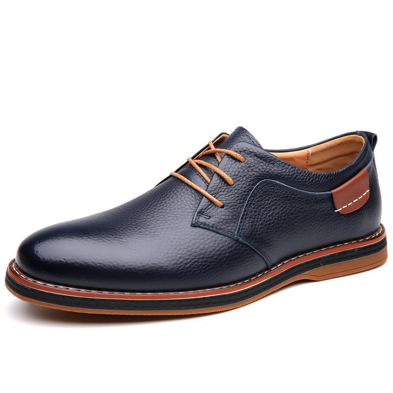Men Oxfords Genuine Leather Dress Shoes Brogue Lace Up Italian Mens Casual Shoes  Loafers Plus Size 38-48