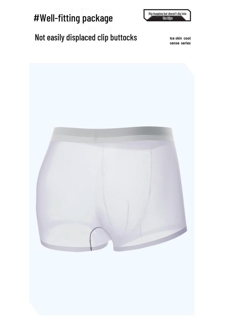 Men's Summer Ice Silk Ultra-Thin Seamless Breathable Boxer Briefs