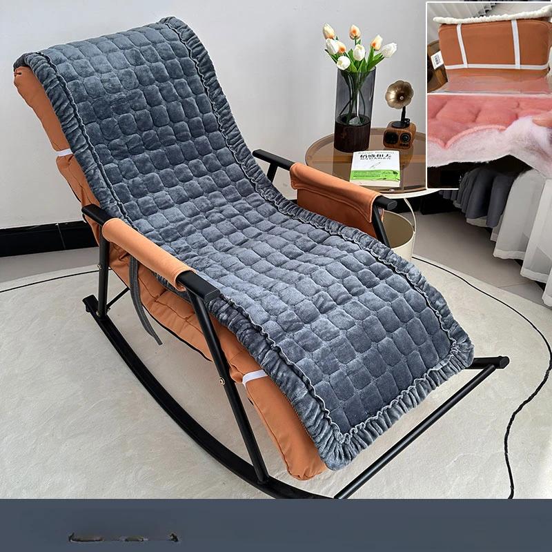 55x160cm Winter Thickened Foldable Rocking Long Chair Cushion for Garden Balcony Lounge Seating Sofa Tatami Mattress Home Decor
