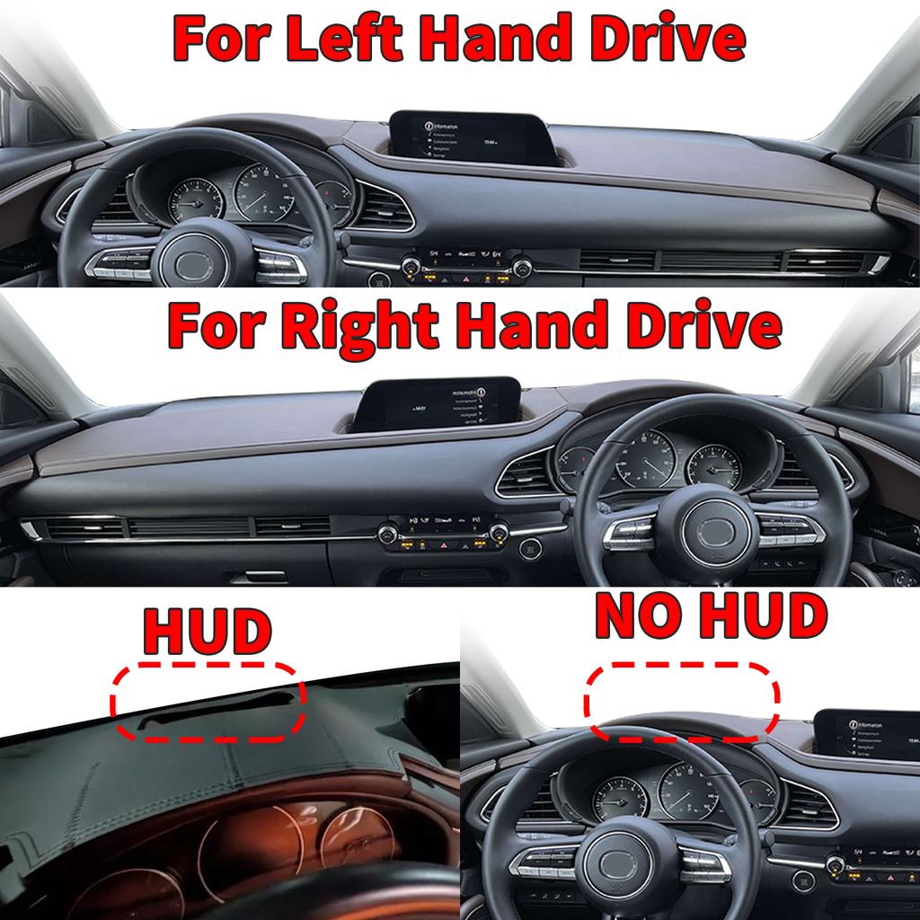 fit for Mazda CX-30 CX30 2025 2025 2025-2019 LOGO Car Dashmat Dashboard Cover Pad DashMat Sunshade Protective Carpet Accessories