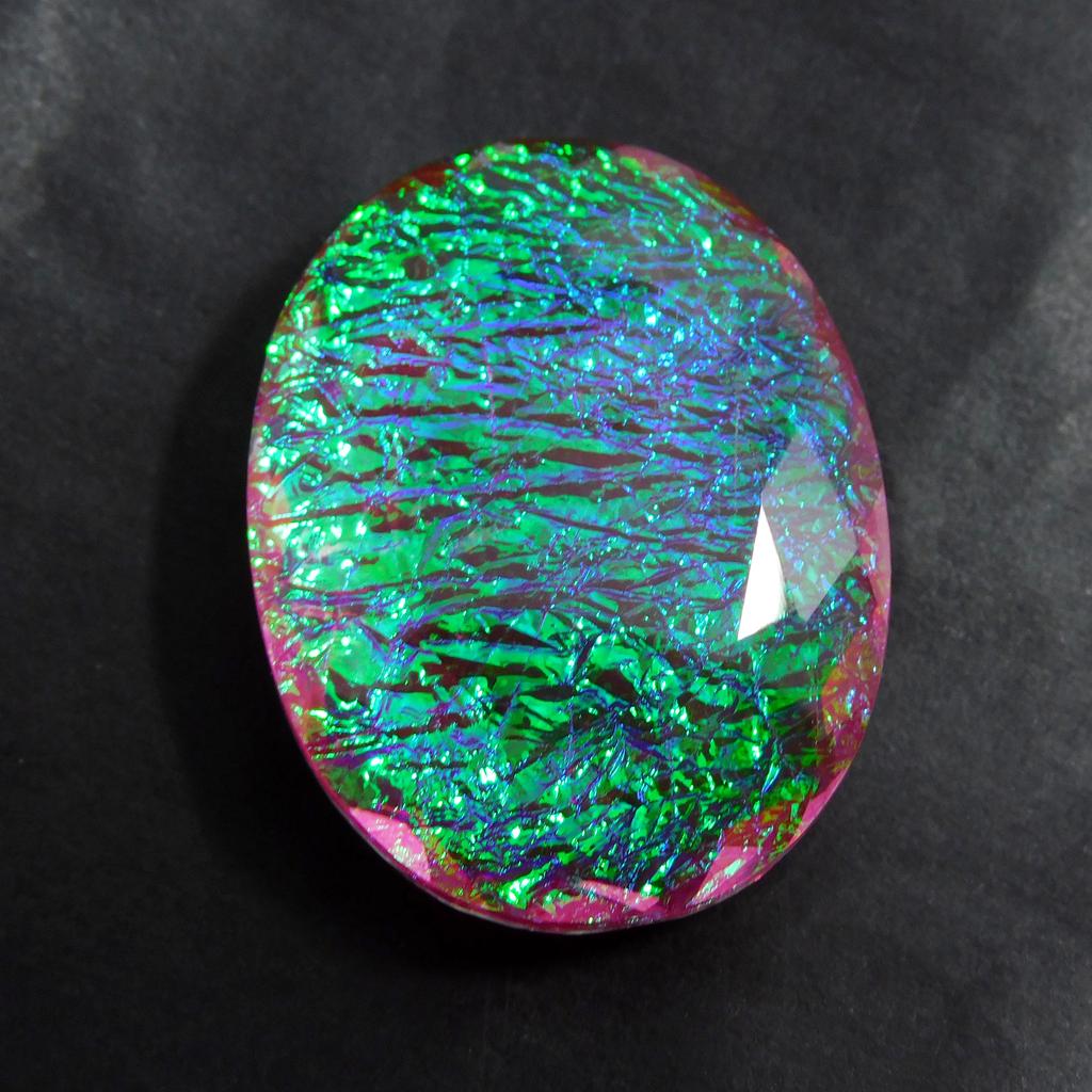 Ammolite for Jewellery 60.20 ct Lab-Created Oval Cut Loose Gemstone for Jewelry Making and Crafts