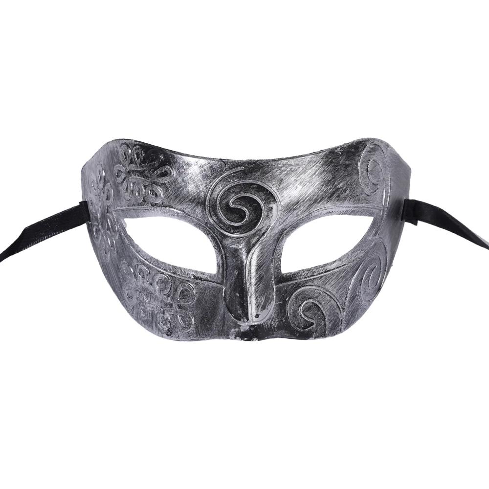 Retro Halloween Mask Antique Silver Gold Half Face Mask For Women Men Carnival Dress Masque Ball Costume Party Props Cosplay
