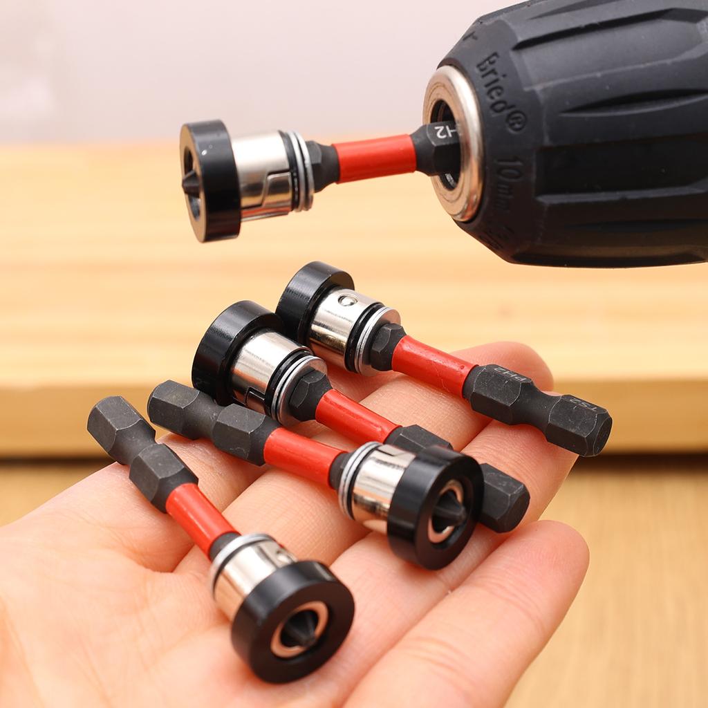 10/1PCS Magnetic Positioning Screwdriver Bits Magnet Collar Hex Shank Drywall Screws Locating Batch Head Power Drilling Tools