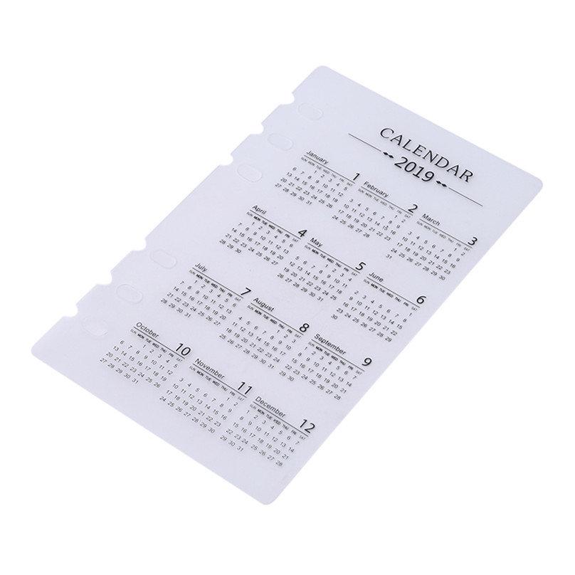 Creative Calendar  Divider Binder Notebooks  Accessories  Partition Plate