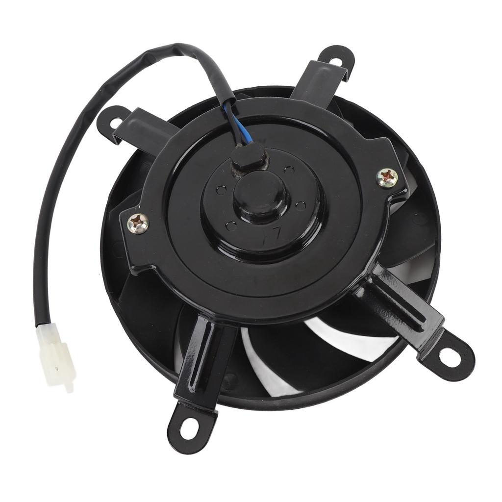 12V Motorcycle Radiator Cooling Fan 10 Blades 170mm Steel Alloy Cooling Thermal Fan for 150cc 200cc 250cc 300cc 350cc