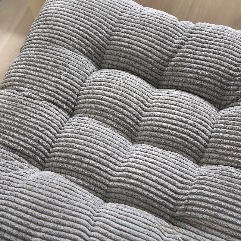 Solid Color Corduroy Cotton & Linen Seat Cushions for Window, Office, and Dining Chairs