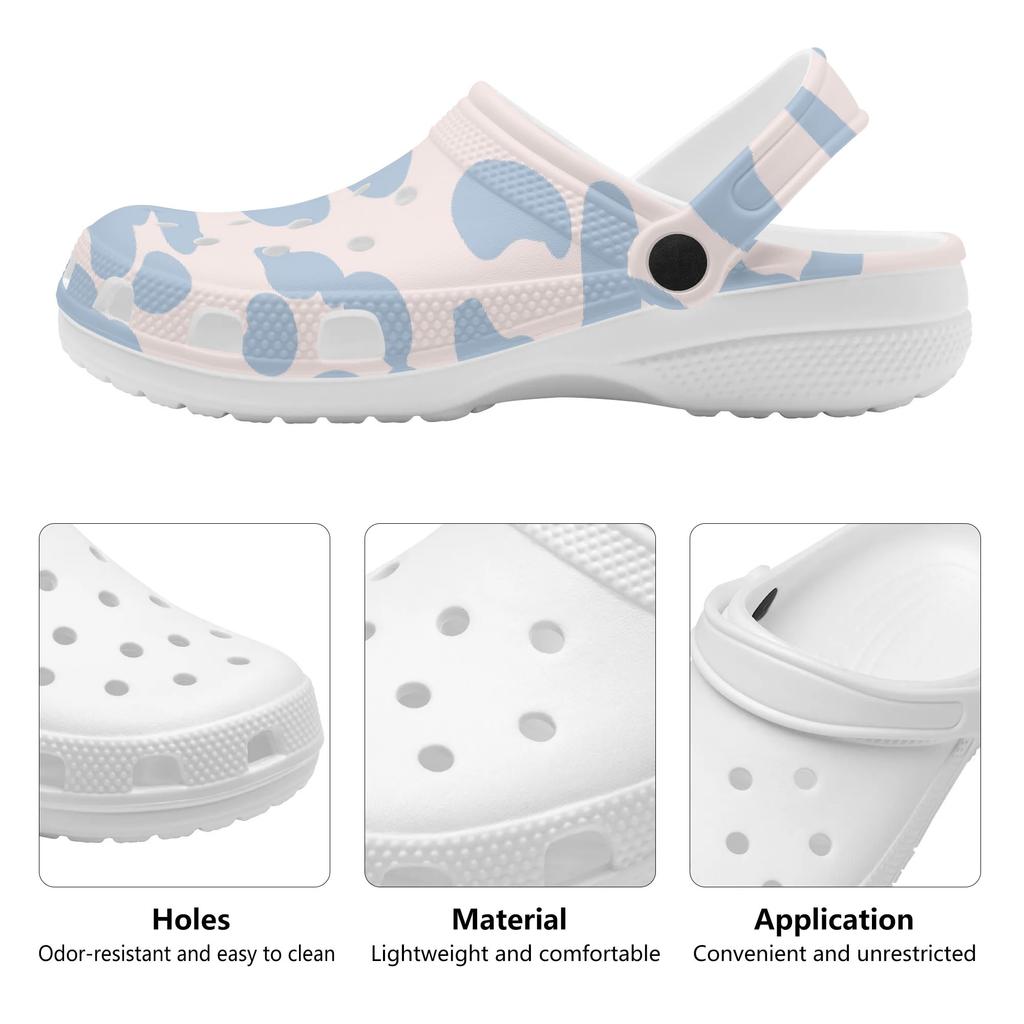 Allover Printed EVA Casual Clogs Men Women Lightweight Breathable Slip On Soft Footwear Lightweight Summer Sandals Everyday Wear