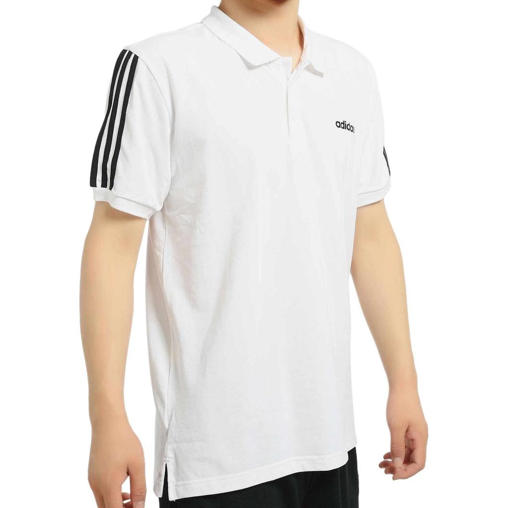 Adidas Polo Shirts Men's White Polo Collar Moderate Straight Fit EJ0926