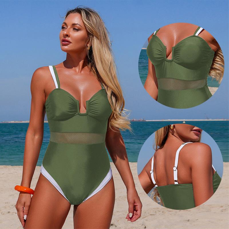 בגד ים שלם בגד ים חדש בגד ים מוכן לנשים רשת טלאים