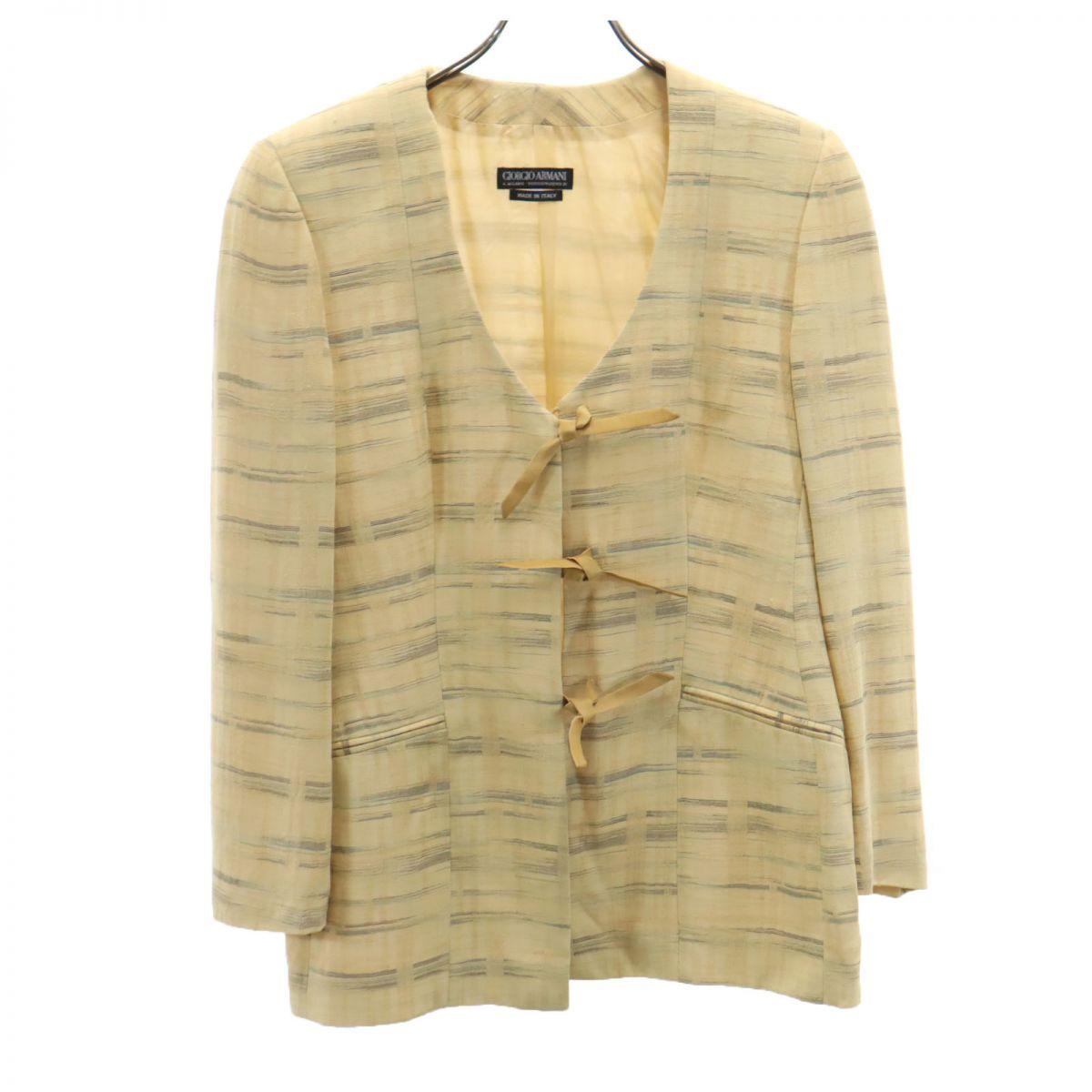 

GIORGIO ARMANI сделано в Италии Клетчатый узор Куртка без цвета 40 Желтый Женский Б/У