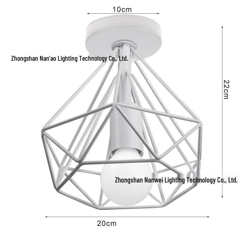 Modern LED Diamond Ceiling Light for Living Room, Hallway, or Study Without Light Source