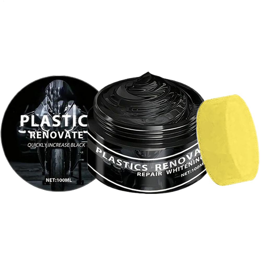 100ml Universal Car Motorcycle Renovation Wax Car Interior Black Trim Restorer Plastic Rubber Repair Cream Car Renovation Wax
