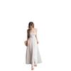French White Lace Suspender Dress Women's Summer Gentle A-shaped Skirt Vacation Style Waist Halter Dress
