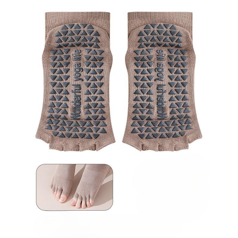 Ladies Summer Thin Professional Non Slip Pilates Yoga Leakage Toe Five Finger Short Cotton Socks