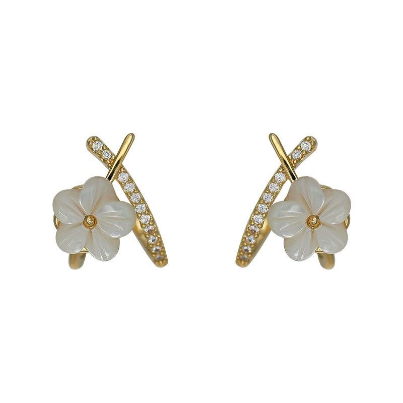 

Маленькие мини-серьги-крестики в виде ракушек для женщин в корейском стиле, милые универсальные серьги