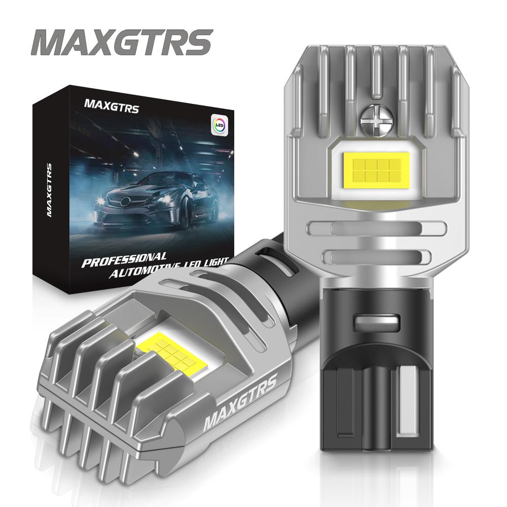 MAXGTRS 2PCS T15 W16W LED Canbus Error Free Auto Bulbs 921 912 Car Backup Reverse Parking Lamp Xenon White Car Lights