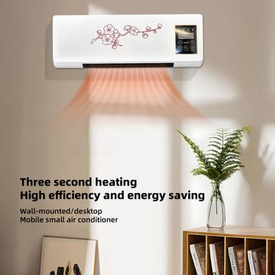 Small Air Conditioner with Remote Control Silent Operation Wall Mount Display Heating Function AC Unit