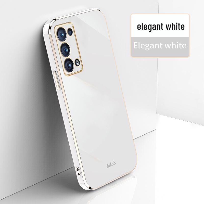 

Совместимость электроплакированного чехла для телефона OPPO A5 Pro Reno14: A5X, 13F, 14F, F29, A60, 6D OPPO A5 4G/5G белый