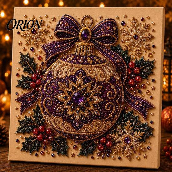 Artistic Relaxation Activities Christmas Faux Pearl Art Kit, Tree Wreath Painting DIY Craft Projects Sparkling Diamond Kit for Adults, Holiday