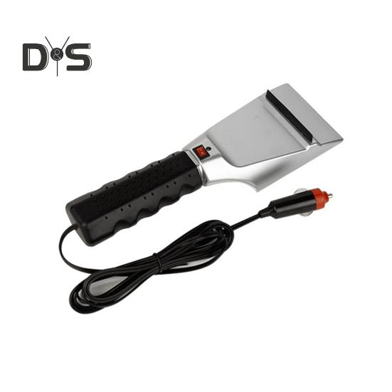 

12 В электрический подогреваемый скребок для льда лобовое стекло автомобиля зимний подогрев автомобиля скребок для льда нескользящая ручка антиобледенитель инструмент для удаления снега чёрный