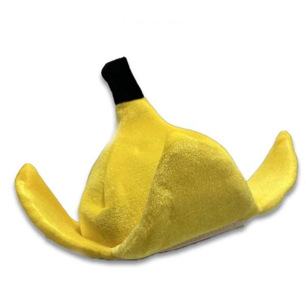 Lebhaftes Gelbes Design Bananen Plüschhut Dreidimensionale Schale Skurriles Cosplay Kappe Kleinkind Kind Geschenk