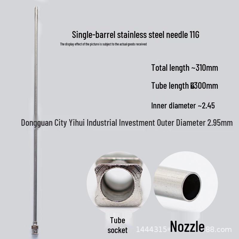 Edelstahl-Dosierspritze mit 300-mm-Schlauch & Spitze