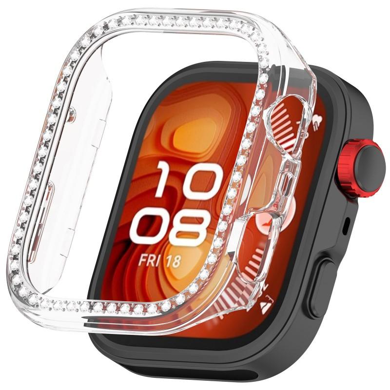 Bling PC Hollow Case for Huawei Watch Fit 4Pro Fit 4 Watch Frame Crystal Bumper Shell for Huawei Watch Fit4 Accessorie for huawei fit 4