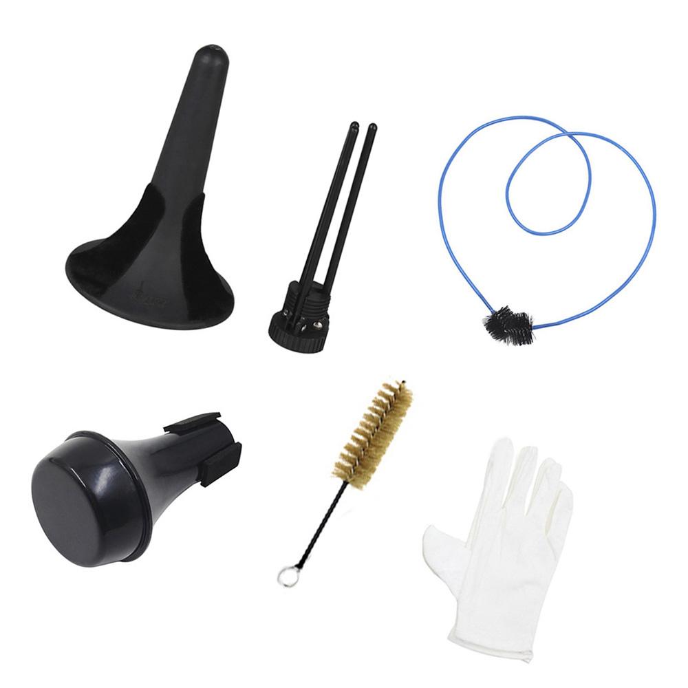 Trumpet Accessory Maintenance Cleaning Care Kit Including Trumpet Stand Valve Brush Flexible Snake Brush Mute Gloves