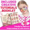 Hollyhi 58 Pcs Kids Makeup Kit for Girl, Princess Toys Real Washable Cosmetic Set with Mirror, Kids Makeup Sets for Girls, Play Make Up Birthday