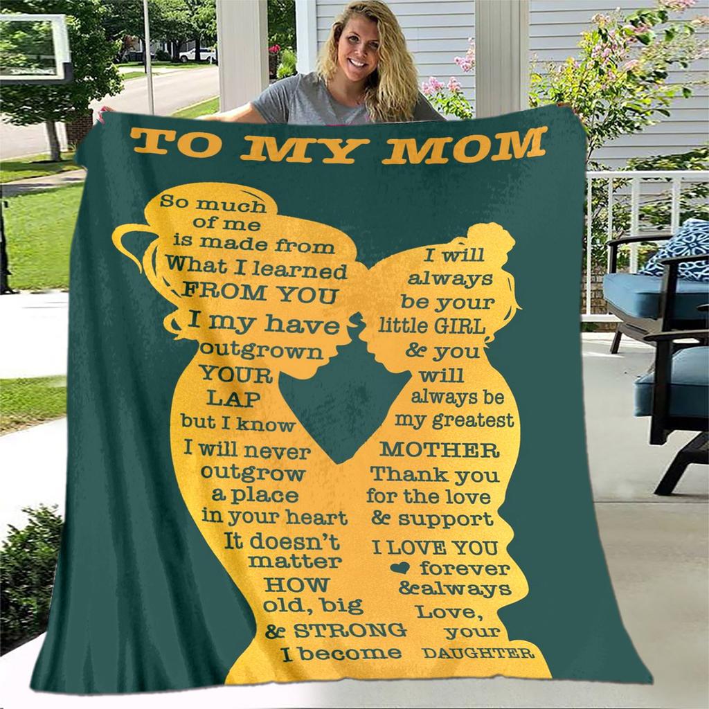 Para Minha Mãe Mamãe Série de Presentes Carta Cobertor, Manta Macia para Casa Quarto Cama Sofá Piquenique Viagem Escritório Cobertor de Cobertura Crianças