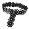 Retro Rivet Wide Belt Y2k Concho Waistband Fashion Disc PU Hollow Belt  Girls