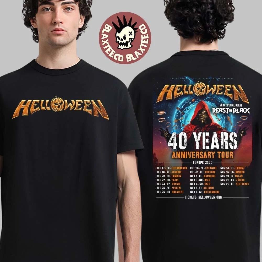 Helloween 40 Years Anniversary Europe Tour 2025 Dates T-Shirt Unisex T-Shirt XXL