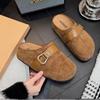 2025 popular niche design heightening versatile slippers women's casual thick-soled fashion foreign style one-pedal women's shoes
