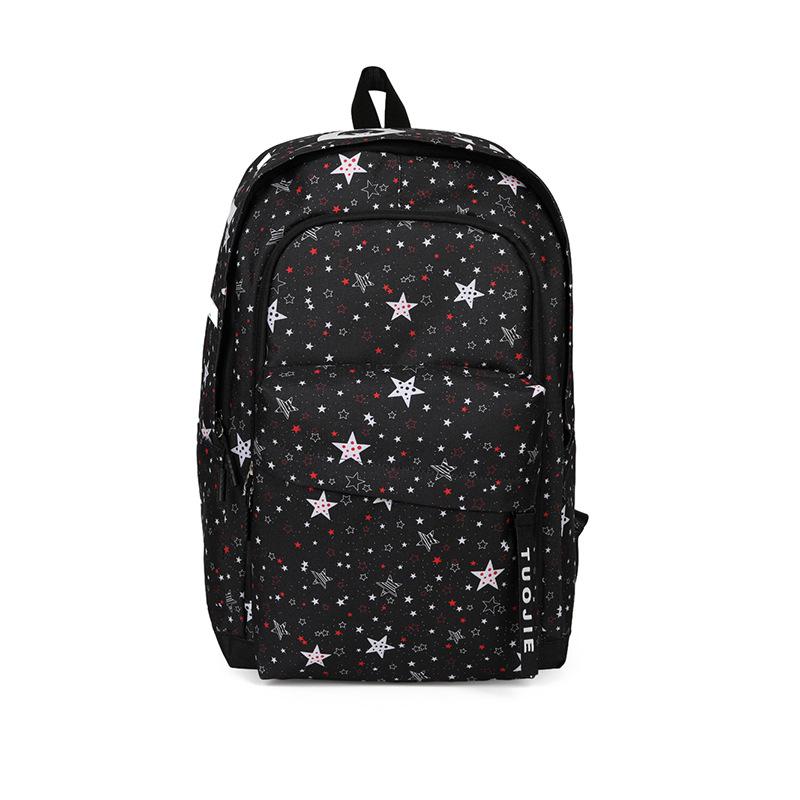 Schoolbag1011 New Nylon Star Print Anti-splash Backpack