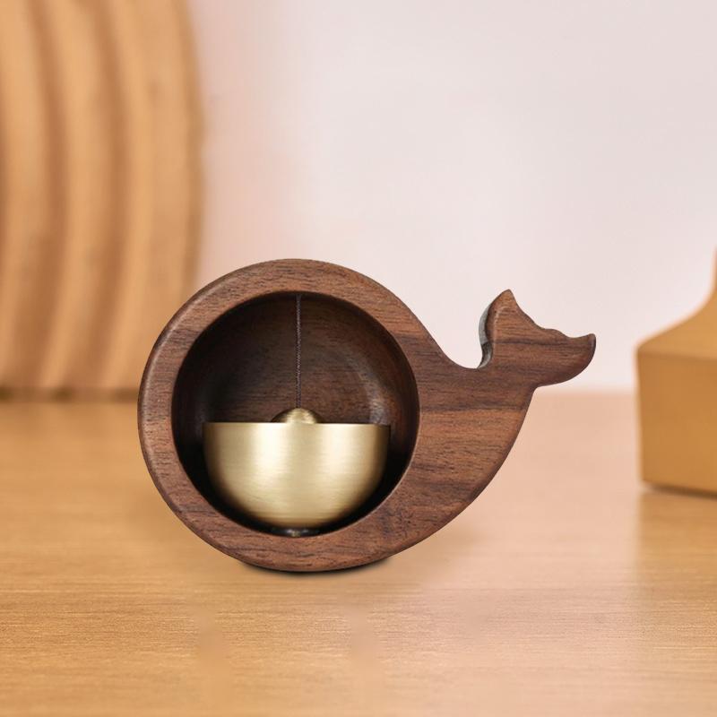 Wooden Wind Chimes Japanese Style Magnetic Wood Doorbell Hanging Decor Loud Door Bell Entering Reminder Home Decor