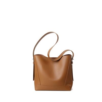 Women's New Fashion, Simple and Versatile Water Bucket Bag, Single Shoulder Crossbody Commuter, Large Capacity Genuine Leather Women's Bag